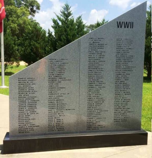 URIAH VETERANS MEMORIAL HONOR ROLL STONE C