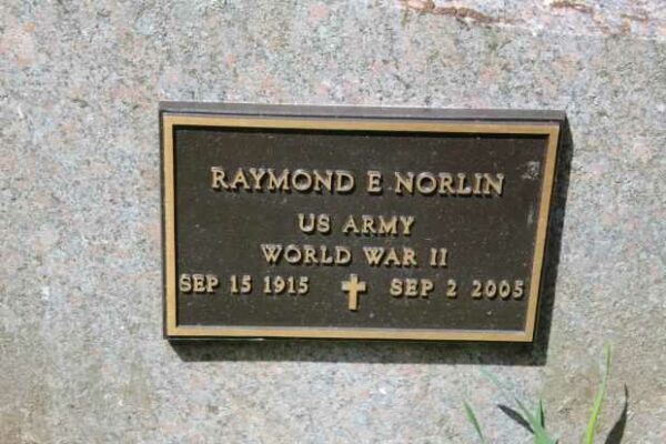 RAYMOND E NORLIN MEMORIAL CEMETERY STONE