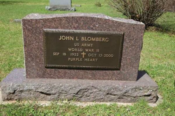 JOHN L BLOMBERG MEMORIAL CEMETERY STONE