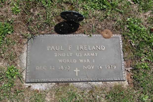 PAUL F IRELAND MEMORIAL CEMETERY STONE