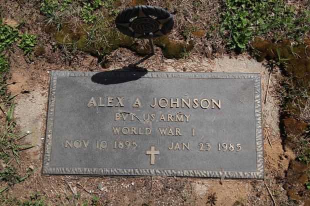 ALEX A JOHNSON MEMORIAL CEMETERY STONE
