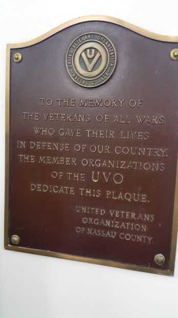 NASSAU COUNTY UNITED VETERANS ORGANIZATION MEMORIAL PLAQUE