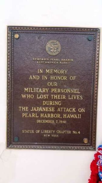 NASSAU COUNTY PEARL HARBOR MEMORIAL PLAQUE