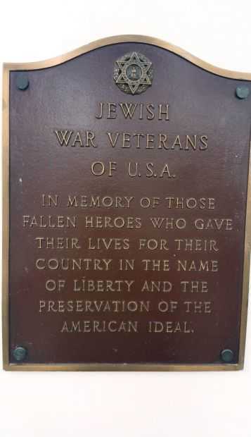 NASSAU COUNTY JEWISH WAR VETERANS OF U.S.A. MEMORIAL PLAQUE