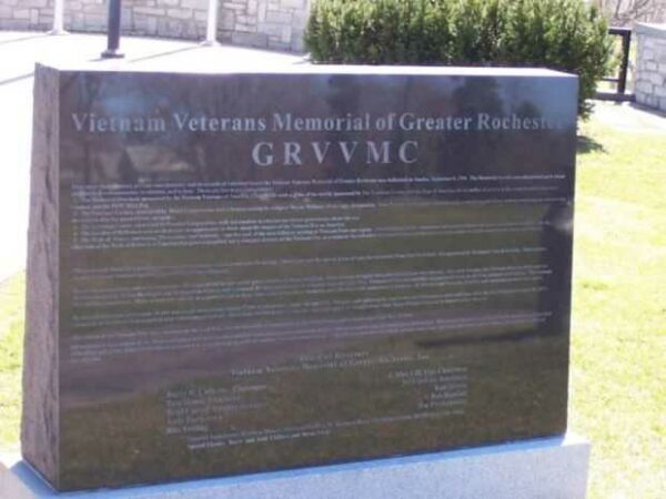 GREATER ROCHESTER VIETNAM VETERANS MEMORIAL ENTRANCE STONE A