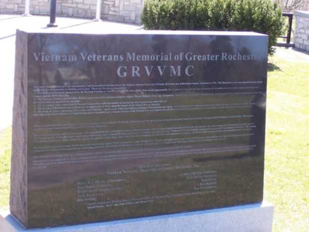 GREATER ROCHESTER VIETNAM VETERANS MEMORIAL ENTRANCE STONE A