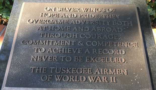 THE TUSKEGEE AIRMEN OF WORLD WAR II MEMORIAL PLAQUE