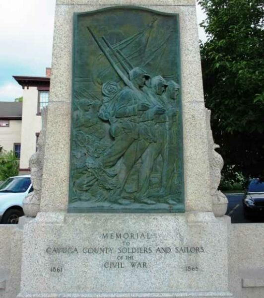CAYUGA COUNTY SOLDIERS AND SAILORS CIVIL WAR MEMORIAL PLAQUE