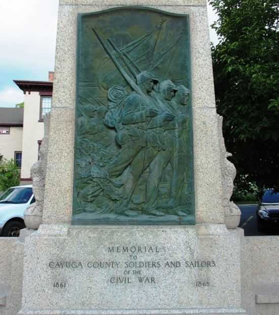 CAYUGA COUNTY SOLDIERS AND SAILORS CIVIL WAR MEMORIAL PLAQUE