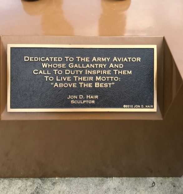 U.S. SPACE AND ROCKET CENTER ARMY AVIATOR MEMORIAL PLAQUE