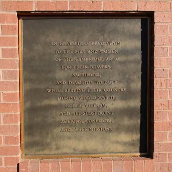 CAMBRIDGE WAR MEMORIAL PLAQUE