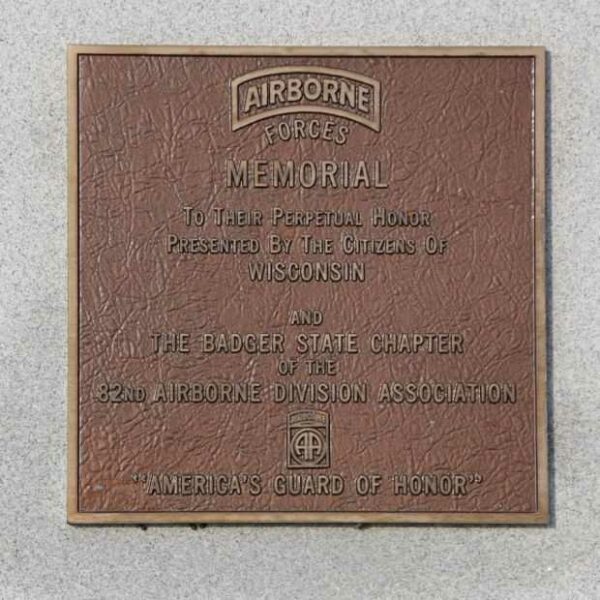 AIRBORNE FORCES MEMORIAL BRIDGE PLAQUE