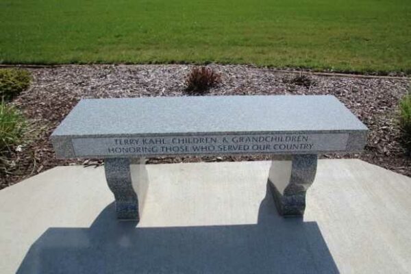 STOUGHTON AREA VETERANS MEMORIAL PARK BENCH T