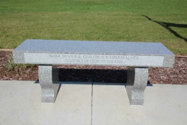 STOUGHTON AREA VETERANS MEMORIAL PARK BENCH N