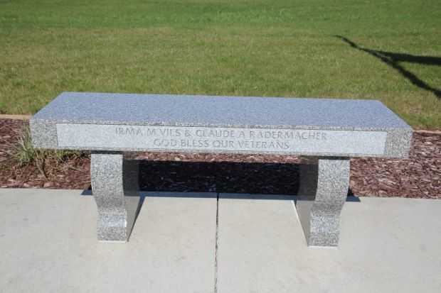 STOUGHTON AREA VETERANS MEMORIAL PARK BENCH N
