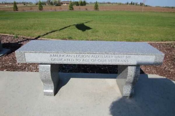 STOUGHTON AREA VETERANS MEMORIAL PARK BENCH M