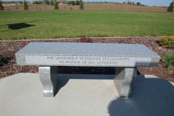STOUGHTON AREA VETERANS MEMORIAL PARK BENCH L