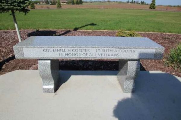 STOUGHTON AREA VETERANS MEMORIAL PARK BENCH K