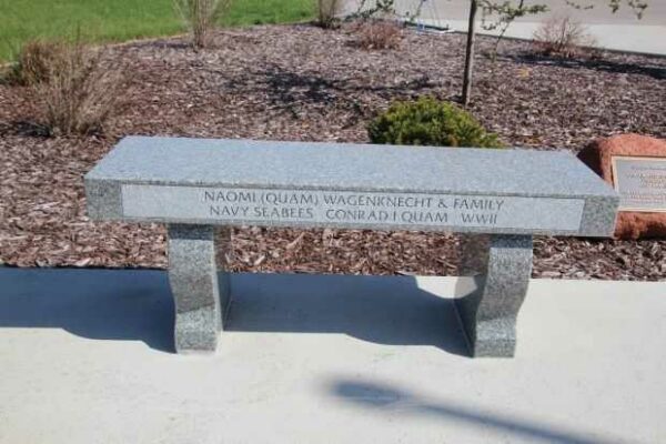 STOUGHTON AREA VETERANS MEMORIAL PARK BENCH J