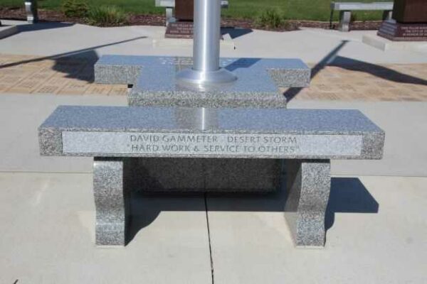 STOUGHTON AREA VETERANS MEMORIAL PARK BENCH I