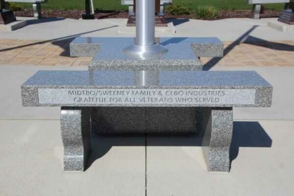 STOUGHTON AREA VETERANS MEMORIAL PARK BENCH H