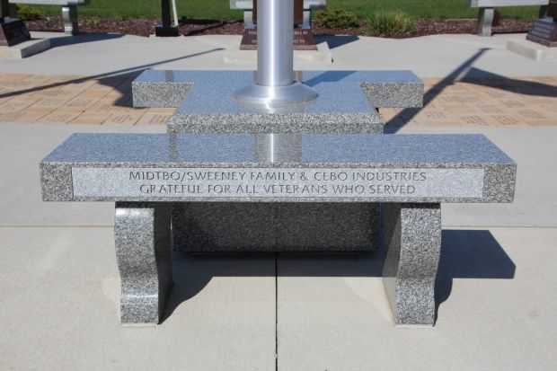 STOUGHTON AREA VETERANS MEMORIAL PARK BENCH H