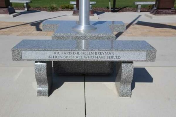 STOUGHTON AREA VETERANS MEMORIAL PARK BENCH G