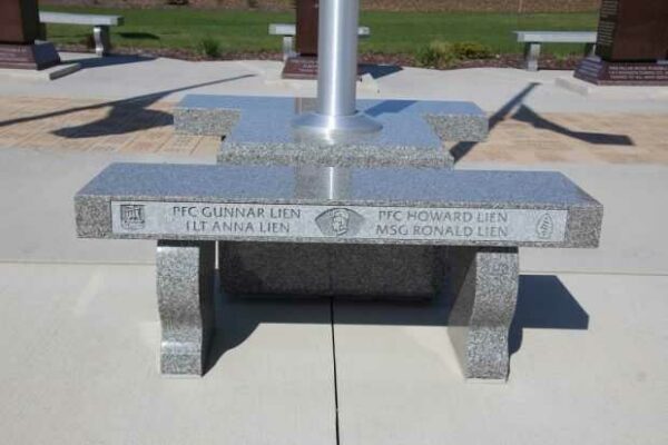 STOUGHTON AREA VETERANS MEMORIAL PARK BENCH F