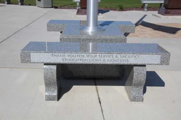 STOUGHTON AREA VETERANS MEMORIAL PARK BENCH E