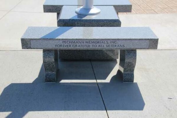 STOUGHTON AREA VETERANS MEMORIAL PARK BENCH D