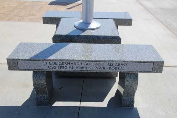 STOUGHTON AREA VETERANS MEMORIAL PARK BENCH A