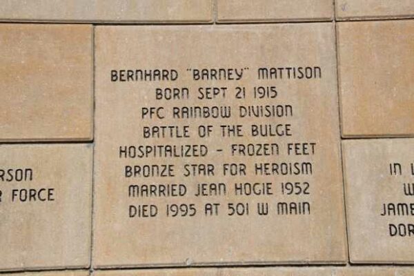 STOUGHTON AREA VETERANS MEMORIAL PARK BRICK SECTION Q