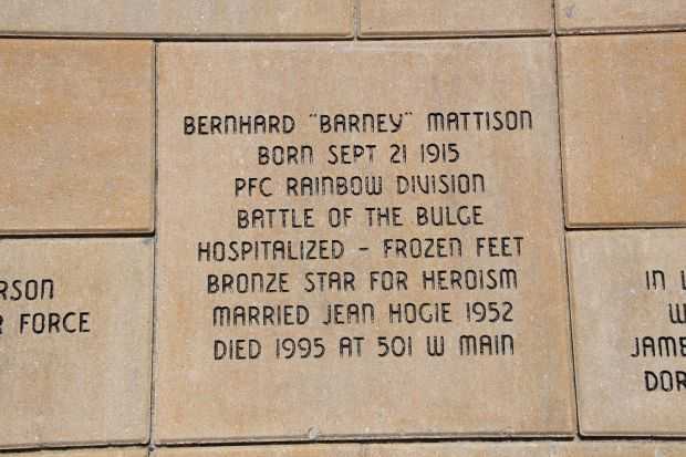 STOUGHTON AREA VETERANS MEMORIAL PARK BRICK SECTION Q