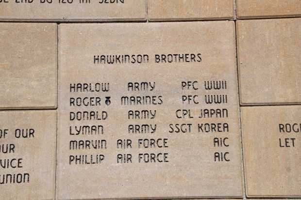 STOUGHTON AREA VETERANS MEMORIAL PARK BRICK SECTION P