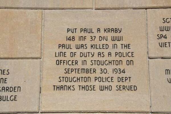 STOUGHTON AREA VETERANS MEMORIAL PARK BRICK SECTION M