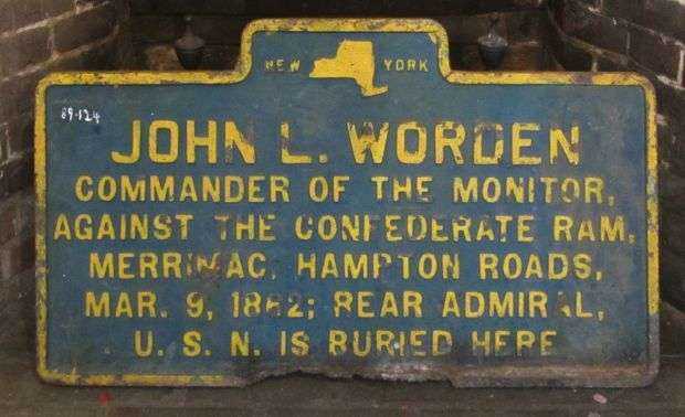 REAR ADMIRAL JOHN L. WORDEN WAR MEMORIAL MARKER