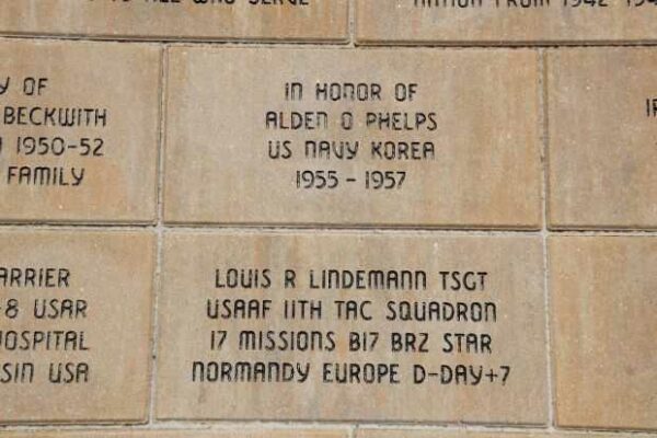 STOUGHTON AREA VETERANS MEMORIAL PARK BRICK SECTION L