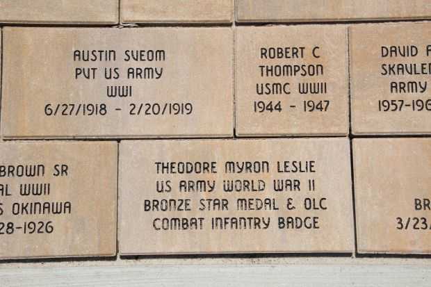 STOUGHTON AREA VETERANS MEMORIAL PARK BRICK SECTION G