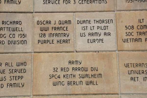STOUGHTON AREA VETERANS MEMORIAL PARK BRICK SECTION E
