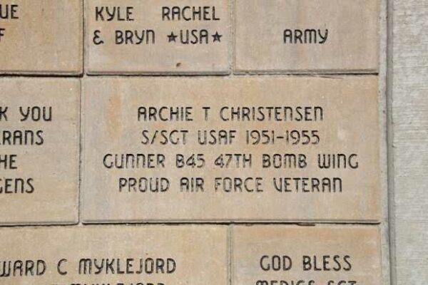 STOUGHTON AREA VETERANS MEMORIAL PARK BRICK SECTION D