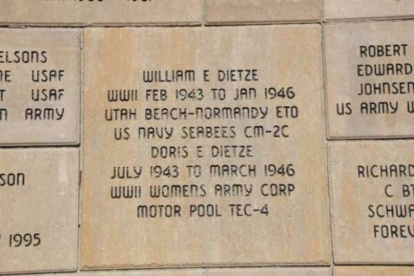 STOUGHTON AREA VETERANS MEMORIAL PARK BRICK SECTION C