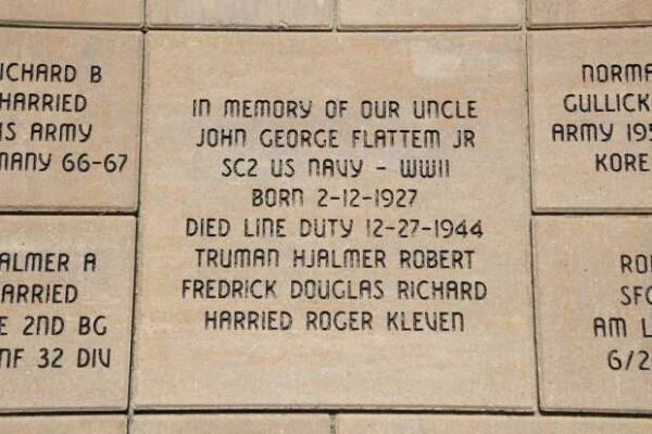 STOUGHTON AREA VETERANS MEMORIAL PARK BRICK SECTION B