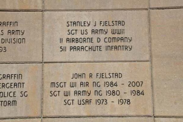 STOUGHTON AREA VETERANS MEMORIAL PARK BRICK SECTION A