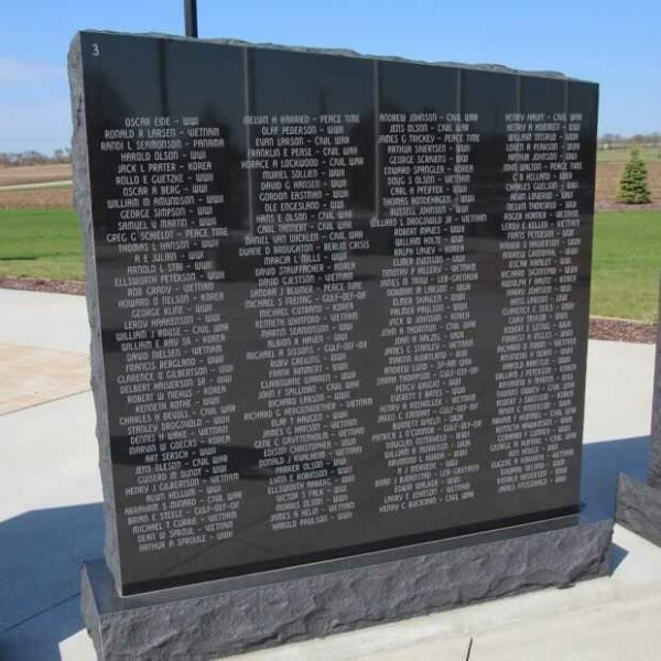 STOUGHTON AREA VETERANS MEMORIAL PARK WALL 3