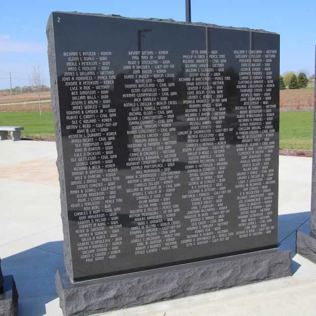 STOUGHTON AREA VETERANS MEMORIAL PARK WALL 2