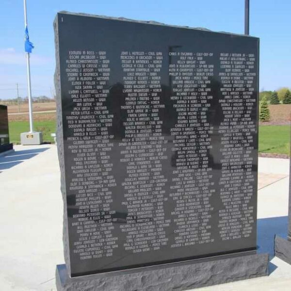 STOUGHTON AREA VETERANS MEMORIAL PARK WALL 1