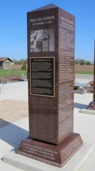 REMEMBERING 9/11 WAR MEMORIAL PILLAR
