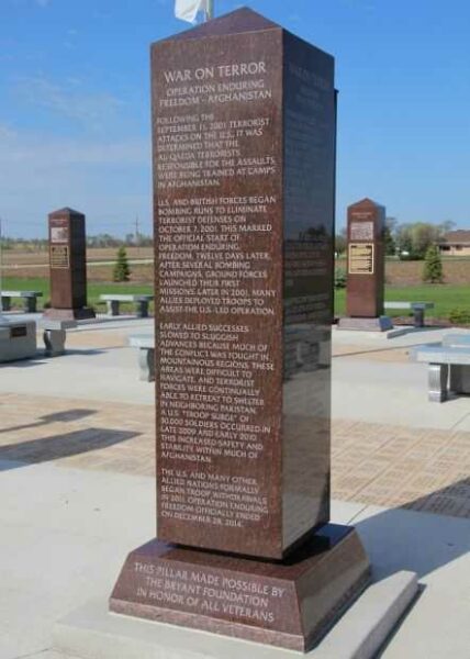 REMEMBERING 9/11 WAR MEMORIAL PILLAR SIDE B