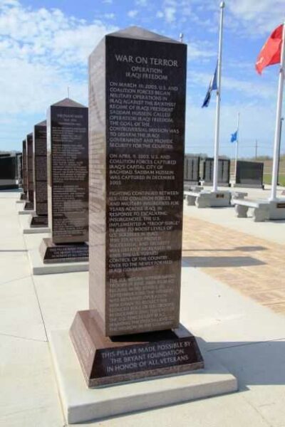 REMEMBERING 9/11 WAR MEMORIAL PILLAR SIDE A