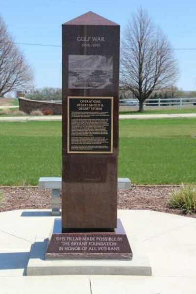 OPERATIONS DESERT SHIELD & DESERT STORM WAR MEMORIAL PILLAR